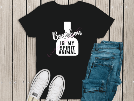 Bourbon is my spirit animal shirt funny drinking shirt size M-4X